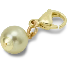 Colgante Jibbitz™ con perla SMT en dorado y verde