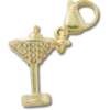 Colgante Jibbitz™ de martini dorado