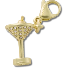 Colgante Jibbitz™ de martini dorado