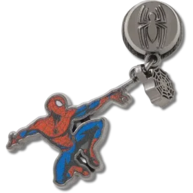 Colgante Jibbitz para zapatos Spider-Man con la telaraña en relieve
