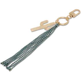 Colgante para bolso con borla de cactus