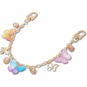 Colgante para bolsos con mariposa y cadena larga