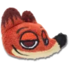 Colgante para zapatos de peluche de Nick Wilde de Disney Zootopia 2