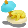 Colgantes Jibbitz™ 3D de rana relajada