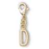 Colgantes Jibbitz™ con la letra D dorada