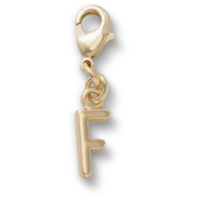 Colgantes Jibbitz™ con la letra «F» dorada