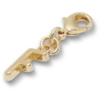 Colgantes Jibbitz™ con la letra «F» dorada