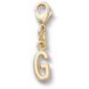 Colgantes Jibbitz™ con la letra G dorada