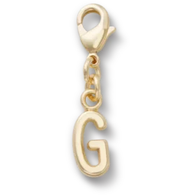 Colgantes Jibbitz™ con la letra G dorada