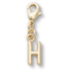 Colgantes Jibbitz™ con la letra H dorada