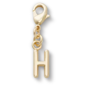 Colgantes Jibbitz™ con la letra H dorada