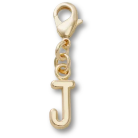 Colgantes Jibbitz™ con la letra «J» dorada