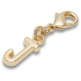 Colgantes Jibbitz™ con la letra «J» dorada