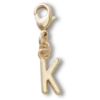 Colgantes Jibbitz™ con la letra K dorada
