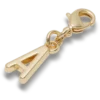 Colgantes Jibbitz™ con letra «A» dorada