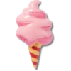 Colgantes Jibbitz™ de algodón de azúcar rosa