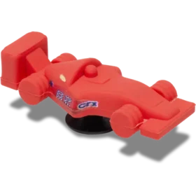 Colgantes Jibbitz™ de auto de carreras rojo en 3D