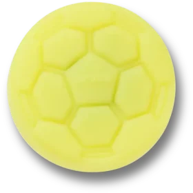 Colgantes Jibbitz™ de balón de fútbol amarillo que se ilumina