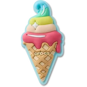 Colgantes Jibbitz™ de cono de helado tipo waffle