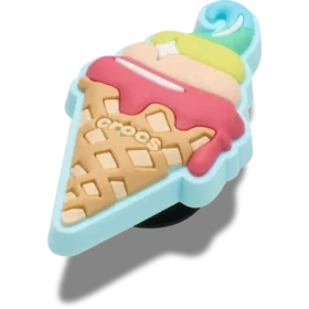 Colgantes Jibbitz™ de cono de helado tipo waffle
