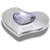 Colgantes Jibbitz™ de corazón con gemas SMT en plateado y morado Colgantes Jibbitz™ de corazón con gemas SMT en plateado y morado