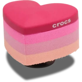 Colgantes Jibbitz™ de corazones rosas apilados