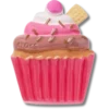 Colgantes Jibbitz™ de cupcake de chocolate