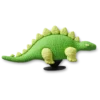 Colgantes Jibbitz™ de dinosaurio verde en 3D con escamas Colgantes Jibbitz™ de dinosaurio verde en 3D con escamas