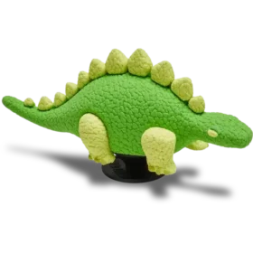 Colgantes Jibbitz™ de dinosaurio verde en 3D con escamas