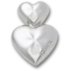 Colgantes Jibbitz™ de doble corazón plateado Colgantes Jibbitz™ de doble corazón plateado