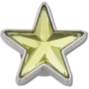 Colgantes Jibbitz™ de estrella con gemas SMT plateadas y verdes Colgantes Jibbitz™ de estrella con gemas SMT plateadas y verdes