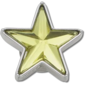Colgantes Jibbitz™ de estrella con gemas SMT plateadas y verdes