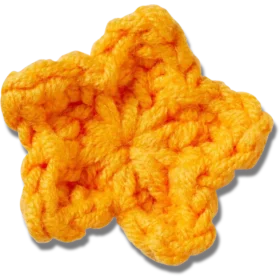 Colgantes Jibbitz™ de estrella naranja tejidos a mano