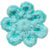 Colgantes Jibbitz™ de flor azul de ganchillo