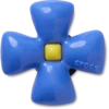Colgantes Jibbitz™ de flor azul esponjosa Colgantes Jibbitz™ de flor azul esponjosa