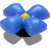 Colgantes Jibbitz™ de flor azul esponjosa Colgantes Jibbitz™ de flor azul esponjosa