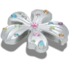 Colgantes Jibbitz™ de flor con gemas metalizadas plateadas Colgantes Jibbitz™ de flor con gemas metalizadas plateadas