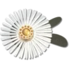 Colgantes Jibbitz™ de flor con lentejuelas plateadas