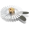 Colgantes Jibbitz™ de flor con lentejuelas plateadas