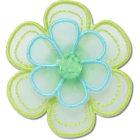 Colgantes Jibbitz™ de flor de malla verde