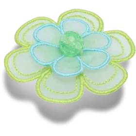 Colgantes Jibbitz™ de flor de malla verde