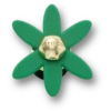 Colgantes Jibbitz™ de flor giratoria verde retro