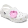 Colgantes Jibbitz™ de flor rosa claro tejidos a ganchillo