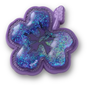 Colgantes Jibbitz™ de hibisco morado Squish