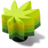 Colgantes Jibbitz™ de hoja de cáñamo apilada