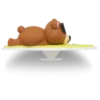 Colgantes Jibbitz™ de oso surfeando en 3D