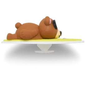 Colgantes Jibbitz™ de oso surfeando en 3D
