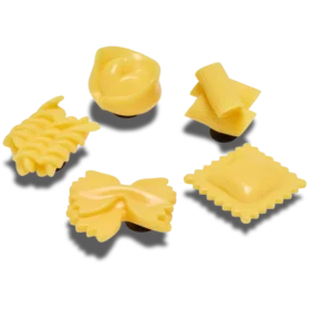 Colgantes Jibbitz de pasta realista, paquete de 5