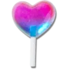 Colgantes Jibbitz™ de piruleta de corazón de gelatina