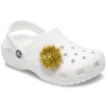 Colgantes Jibbitz™ de pompón dorado con oropel